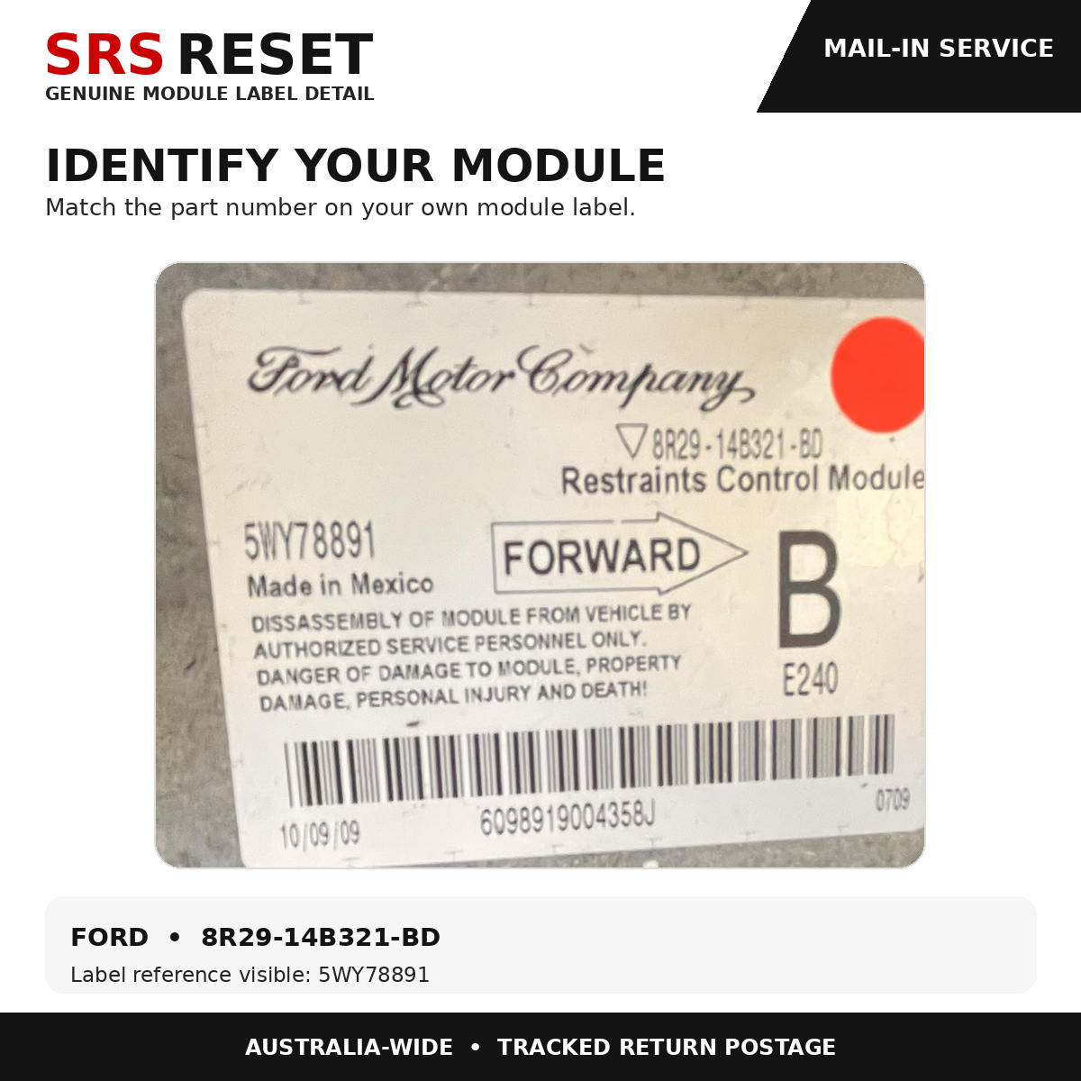 Label / part number