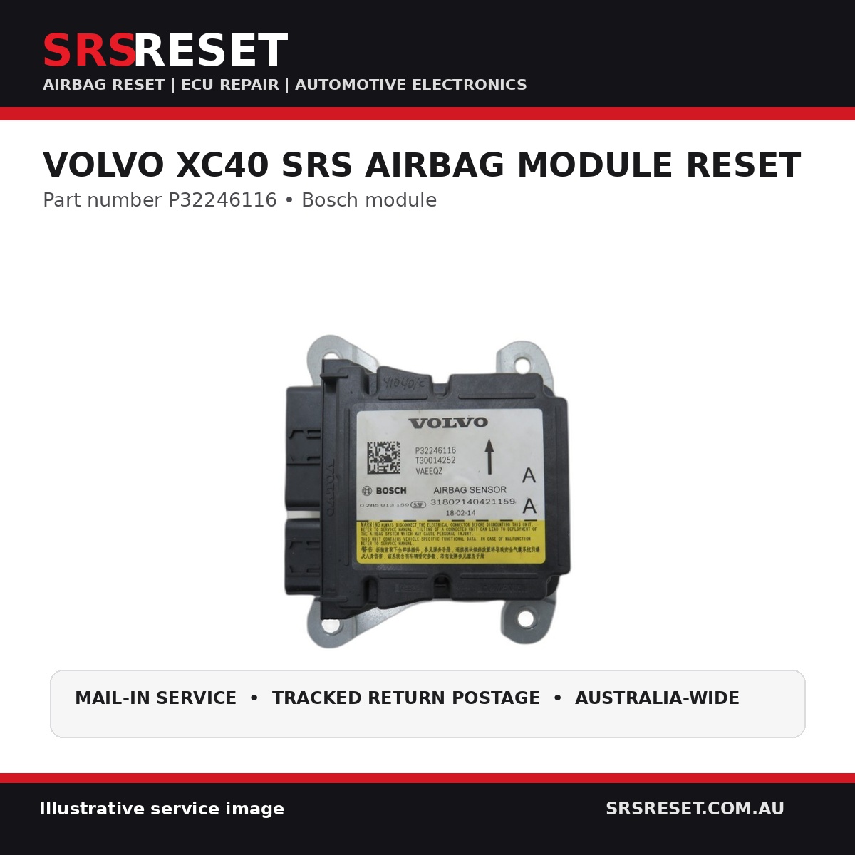 Volvo XC40 Series 1 airbag module P32246116 — main photo